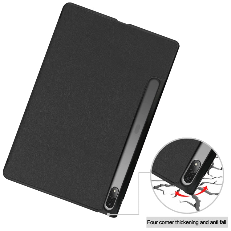 Three-folding Holder Custer Texture Leather Tablet Case, For Lenovo Tab P12 Pro 12.6, For Nokia  T20, For TCL Tab 10s