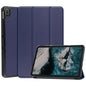 Three-folding Holder Custer Texture Leather Tablet Case, For Lenovo Tab P12 Pro 12.6, For Nokia  T20, For TCL Tab 10s