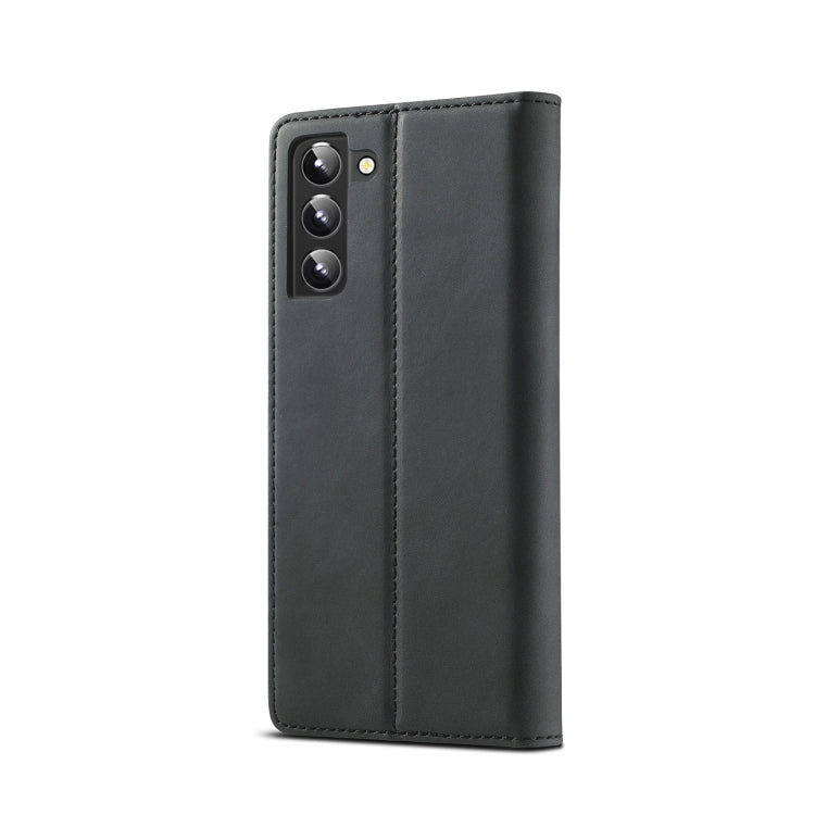 LC.IMEEKE Soft PU + TPU Magnetic Skin-friendly Feeling Leather Phone Case, For Samsung Galaxy S22+ 5G
