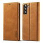 LC.IMEEKE Soft PU + TPU Magnetic Skin-friendly Feeling Leather Phone Case, For Samsung Galaxy S22+ 5G