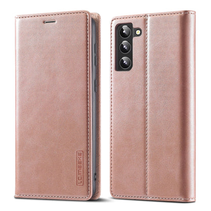 LC.IMEEKE Soft PU + TPU Magnetic Skin-friendly Feeling Leather Phone Case, For Samsung Galaxy S22+ 5G
