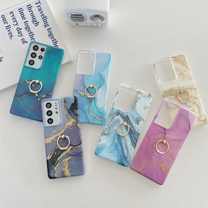 Ring Holder Glitter Marble Phone Case