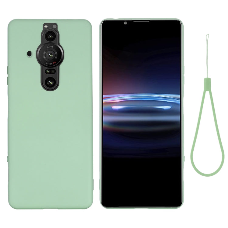 Pure Color Liquid Silicone Phone Case, For Sony Xperia Pro-I