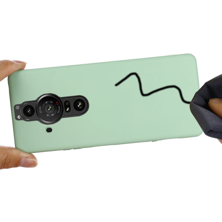Pure Color Liquid Silicone Phone Case, For Sony Xperia Pro-I
