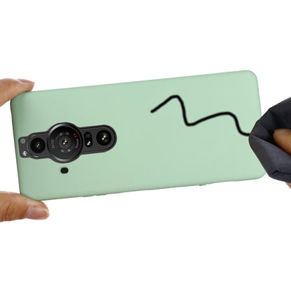 Pure Color Liquid Silicone Phone Case, For Sony Xperia Pro-I