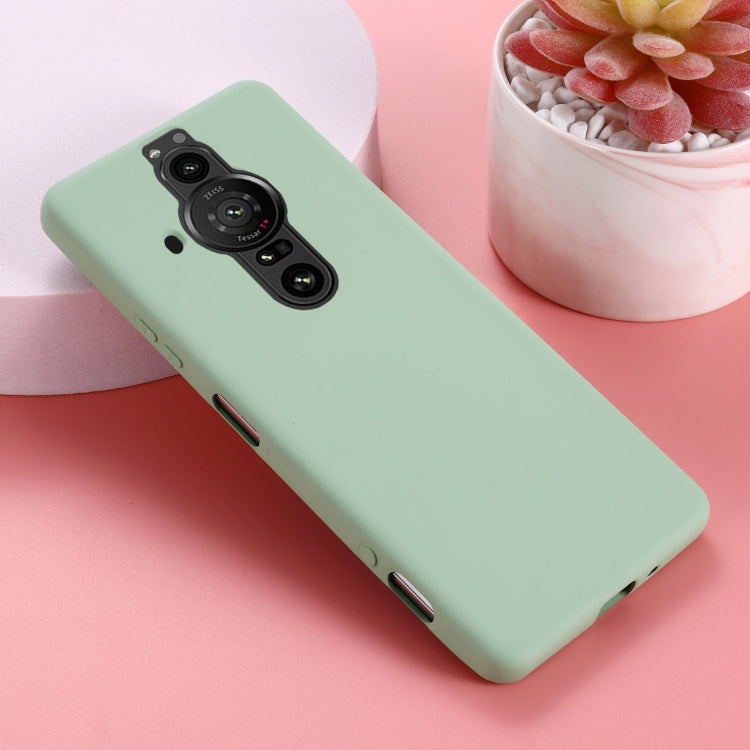 Pure Color Liquid Silicone Phone Case, For Sony Xperia Pro-I