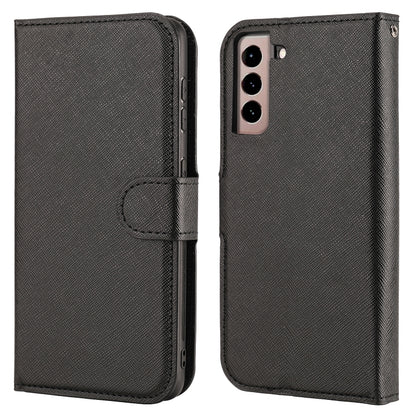 Cross Texture Detachable Leather Phone Case