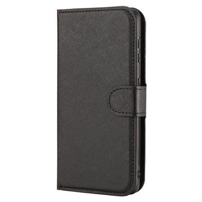 Cross Texture Detachable Leather Phone Case