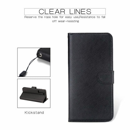 Cross Texture Detachable Leather Phone Case