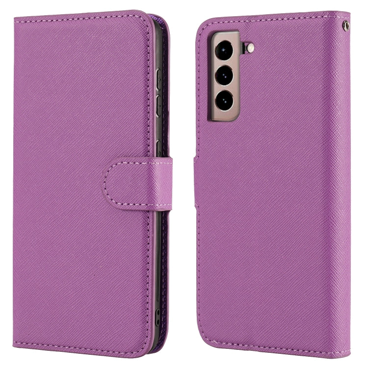 Cross Texture Detachable Leather Phone Case