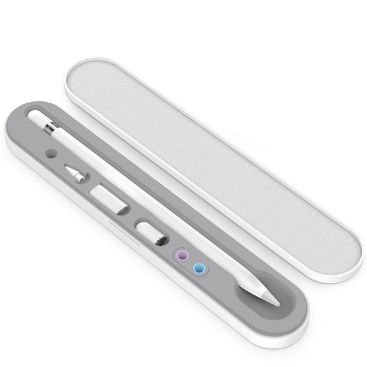 PC + Silicone Stylus Pen Magnetic Absorption Storage Box For Apple Pencil 1 / 2