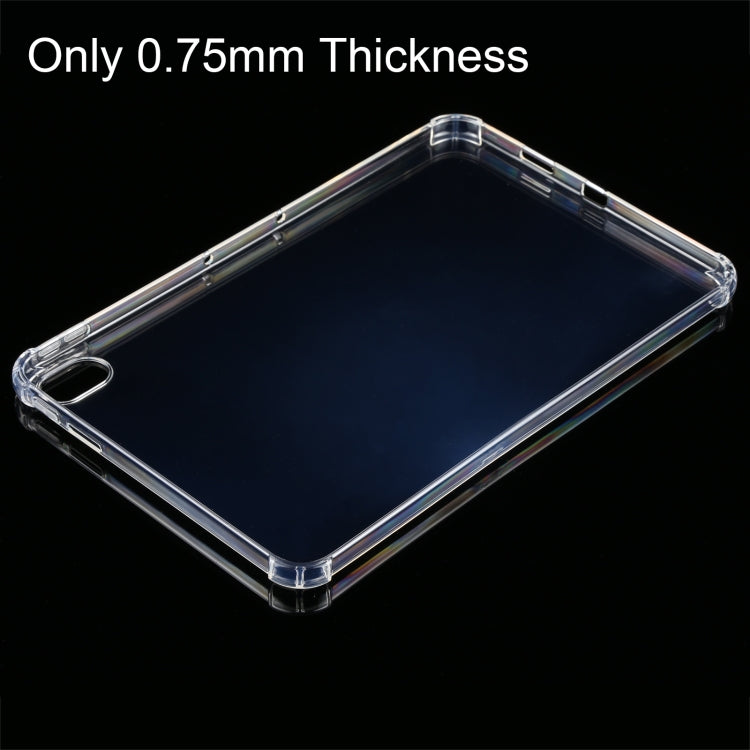 0.75mm Four-corner Shockproof Transparent TPU Tablet Case, For Nokia T20