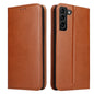 Fierre Shann PU Genuine Leather Texture Leather Phone Case