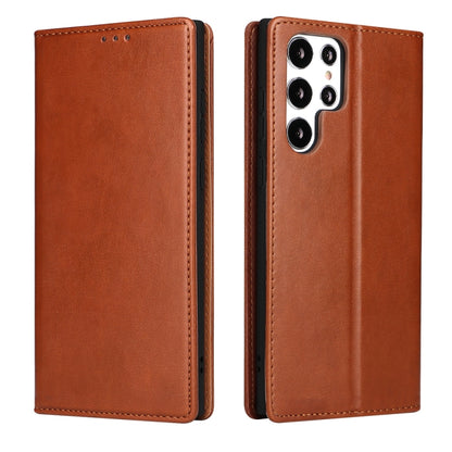 Fierre Shann PU Genuine Leather Texture Leather Phone Case