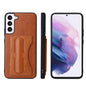 Fierre Shann Full Coverage Leather Phone Case, For Samsung Galaxy S22+ 5G, For Samsung Galaxy S22 Ultra 5G