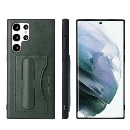 Fierre Shann Full Coverage Leather Phone Case, For Samsung Galaxy S22+ 5G, For Samsung Galaxy S22 Ultra 5G