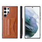 Fierre Shann Full Coverage Leather Phone Case, For Samsung Galaxy S22+ 5G, For Samsung Galaxy S22 Ultra 5G