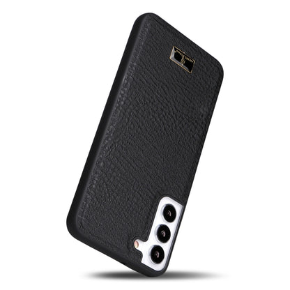 Fierre Shann Leather Texture Phone Back Cover Case, For Samsung Galaxy S22 5G, For Samsung Galaxy S22+ 5G, For Samsung Galaxy S22 Ultra 5G
