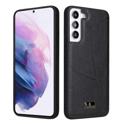 Fierre Shann Leather Texture Phone Back Cover Case, For Samsung Galaxy S22 5G, For Samsung Galaxy S22+ 5G, For Samsung Galaxy S22 Ultra 5G