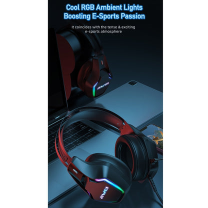 awei GM-1 USB + 3.5mm Ambient Light Gaming Headset with Microphone