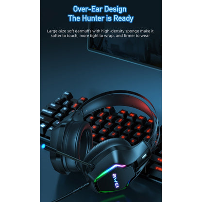 awei GM-1 USB + 3.5mm Ambient Light Gaming Headset with Microphone