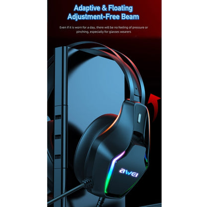 awei GM-1 USB + 3.5mm Ambient Light Gaming Headset with Microphone