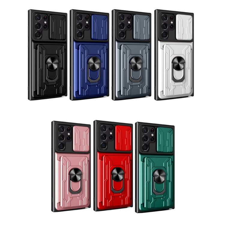 Sliding Camshield Card Phone Case, For Samsung Galaxy S22 Ultra 5G