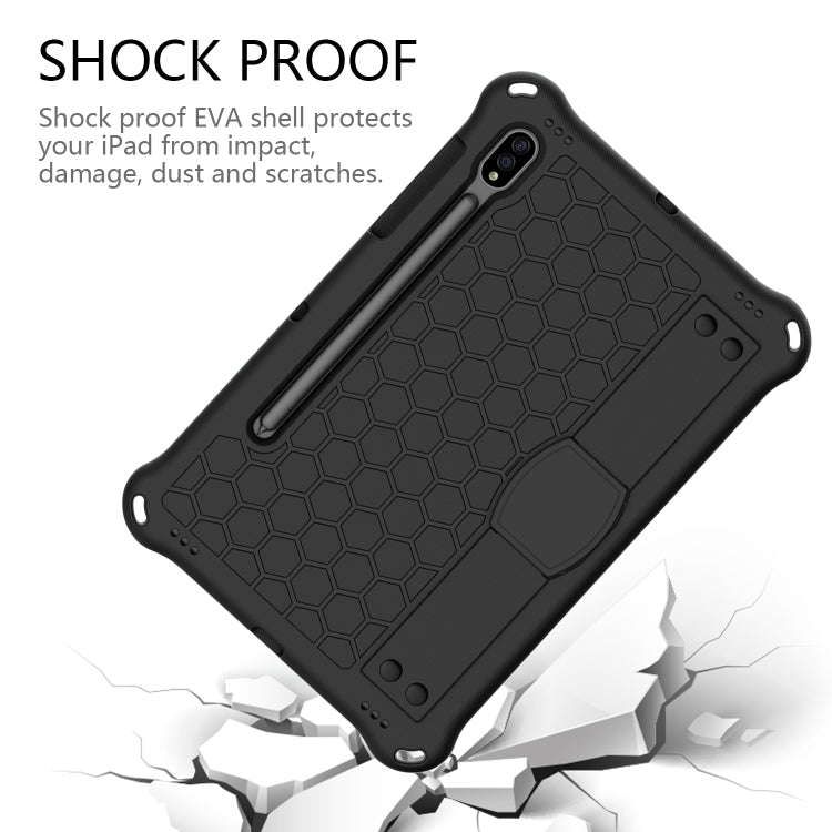 Honeycomb Design EVA + PC Tablet Case with Strap, For Samsung Galaxy Tab S8 / Tab S7