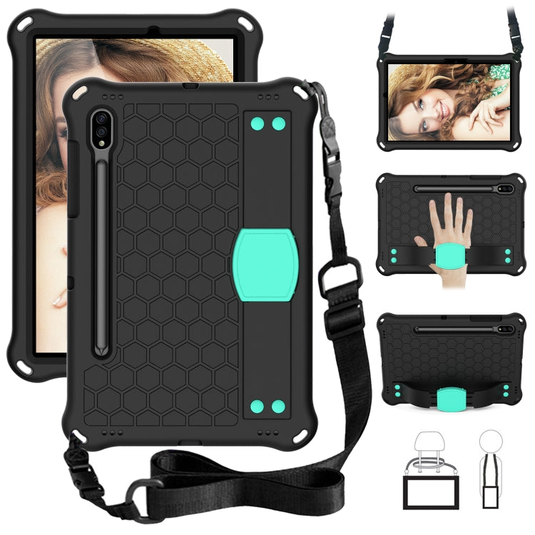 Honeycomb Design EVA + PC Tablet Case with Strap, For Samsung Galaxy Tab S8 / Tab S7