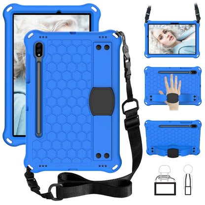 Honeycomb Design EVA + PC Tablet Case with Strap, For Samsung Galaxy Tab S8 / Tab S7