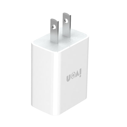 IVON AD-33 2 in 1 2.1A Single USB Port Travel Charger + 1m USB to USB-C / Type-C Data Cable Set,, US Plug