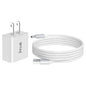 IVON AD-35 2 in 1 18W QC3.0 USB Port Travel Charger + 1m USB to USB-C / Type-C Data Cable Set,, EU Plug, US Plug