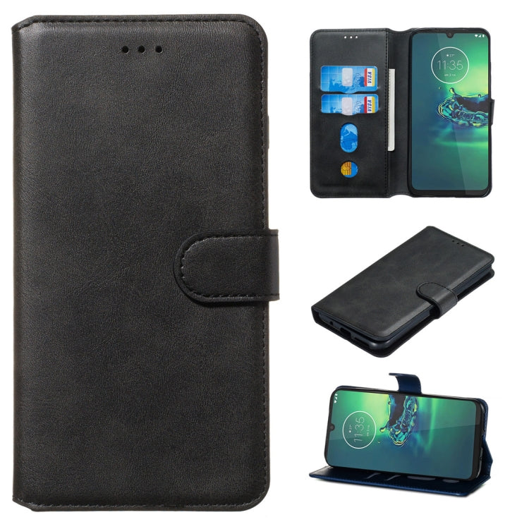 Classic Calf Texture Horizontal Flip PU Leather Case, with Holder & Card Slots & Wallet, For Motorola Moto E6, For Motorola Moto G8 Plus