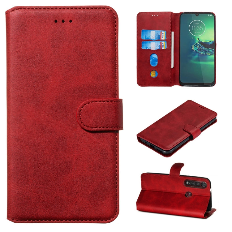 Classic Calf Texture Horizontal Flip PU Leather Case, with Holder & Card Slots & Wallet, For Motorola Moto E6, For Motorola Moto G8 Plus