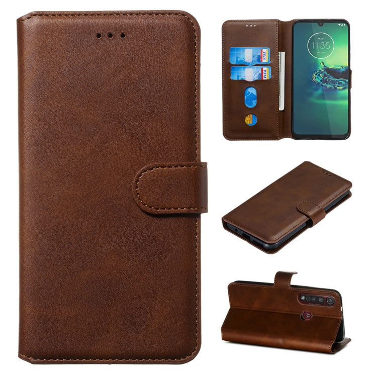 Classic Calf Texture Horizontal Flip PU Leather Case, with Holder & Card Slots & Wallet, For Motorola Moto E6, For Motorola Moto G8 Plus