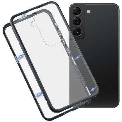 HD Magnetic Metal Tempered Glass Phone Case