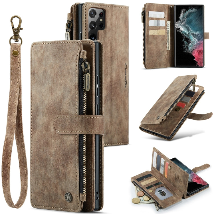 CaseMe C30 Multifunctional Phone Leather Case with Holder & Card Slot & Wallet, For Samsung Galaxy S22 5G, For Samsung Galaxy S22+ 5G, For Samsung Galaxy S22 Ultra 5G