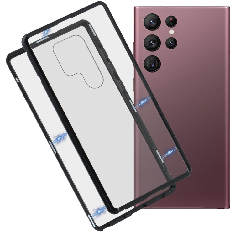 HD Magnetic Metal Tempered Glass Phone Case