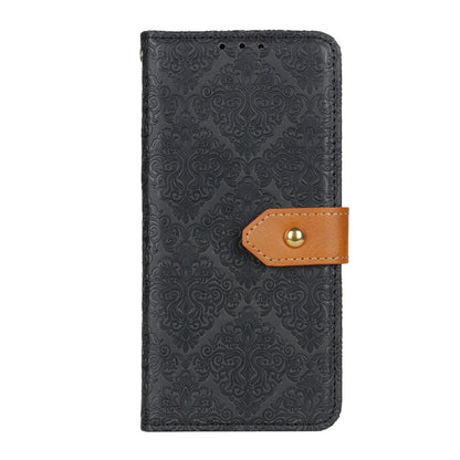 European Floral Embossed Horizontal Flip Leather Phone Case