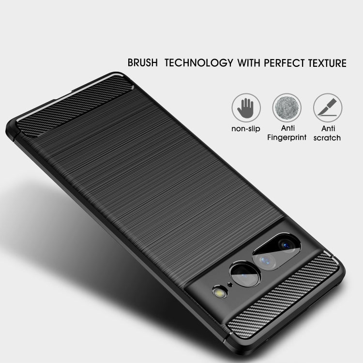 Brushed Texture Carbon Fiber TPU Phone Case