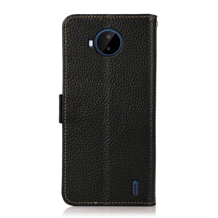 KHAZNEH Side-Magnetic Litchi Genuine Leather RFID Phone Case