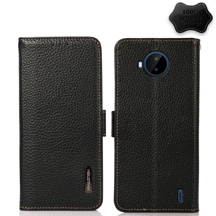 KHAZNEH Side-Magnetic Litchi Genuine Leather RFID Phone Case, For Nokia C20 Plus, For OPPO Reno7 5G / Find X5 Lite, For Xiaomi Redmi Note 11 Pro 5G / 4G Foreign Version, For Xiaomi Redmi Note 11 Pro 5G / 4G                                              ...