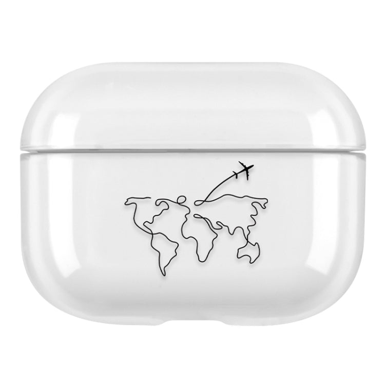 Stick Figure Mapping Transparent Earphone Protective Case