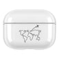 Stick Figure Mapping Transparent Earphone Protective Case