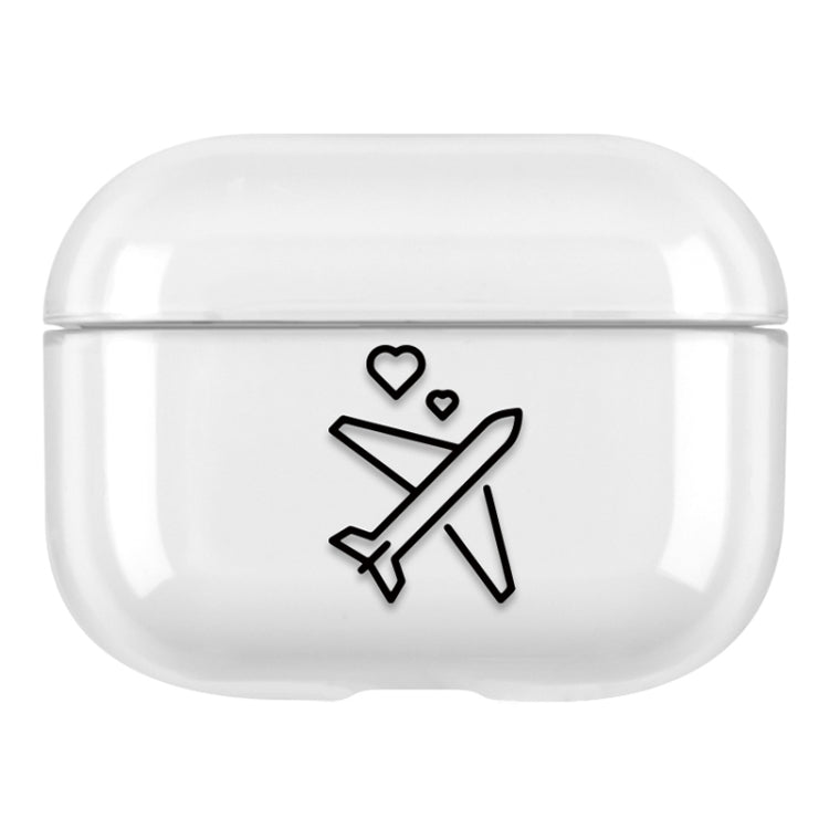 Stick Figure Mapping Transparent Earphone Protective Case