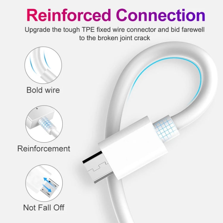 USB to Micro USB Copper Core Charging Cable, 30cm, 50cm, 1m