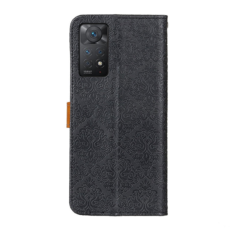 European Floral Embossed Leather Phone Case, For Xiaomi Redmi Note 11 Pro 5G / 4G / Note 11 Pro+ 5G Foreign Version
