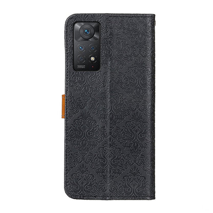 European Floral Embossed Leather Phone Case, For Xiaomi Redmi Note 11 Pro 5G / 4G / Note 11 Pro+ 5G Foreign Version