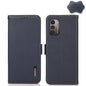 KHAZNEH Side-Magnetic Litchi Genuine Leather RFID Phone Case