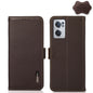 KHAZNEH Side-Magnetic Litchi Genuine Leather RFID Phone Case, For OnePlus Nord CE 2 5G